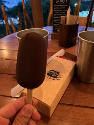 Vegan ice cream  at Mango y Chile in Bacalar