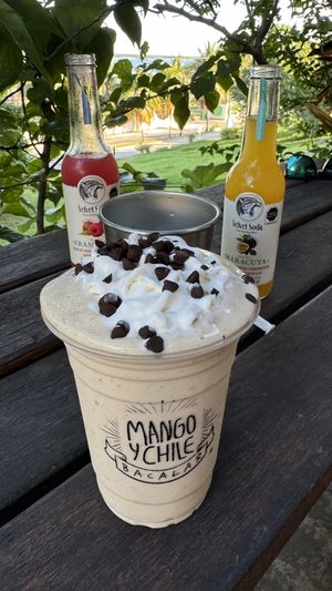 Vanilla milkshake  at Mango y Chile in Bacalar