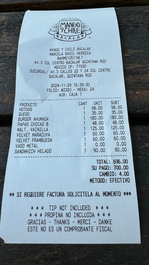   at Mango y Chile in Bacalar