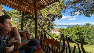 View of the lake at Mango y Chile in Bacalar