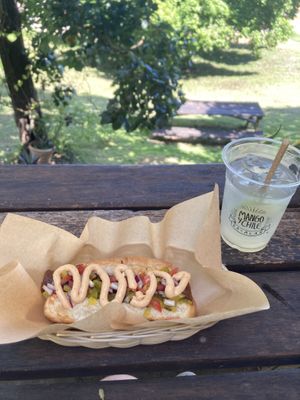 Hot dog  at Mango y Chile in Bacalar