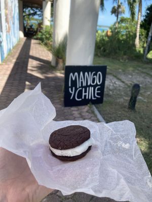 Ice cream sandwich!  at Mango y Chile in Bacalar