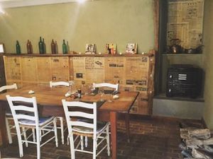 Our cosy Dining Room ready for customers at The Hidden Veggie Kitchen in Limoges
