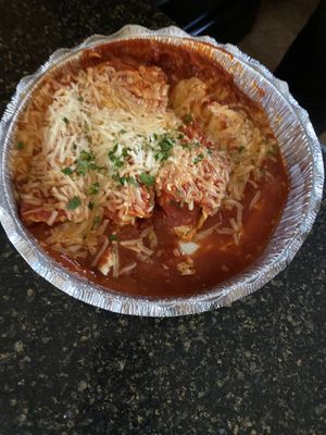 Vegan manicotti at That Pizza Place in Levittown