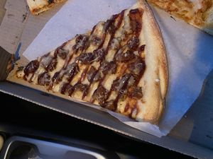Vegan bbq ranch chicken slice  at That Pizza Place in Levittown
