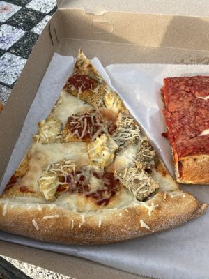 Vegan eggplant rollatini slice  at That Pizza Place in Levittown