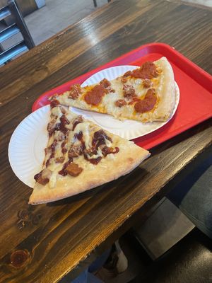 Vegan bbq chicken and eggplant parm   at That Pizza Place in Levittown