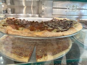 Vegan specialty pie  at That Pizza Place in Levittown