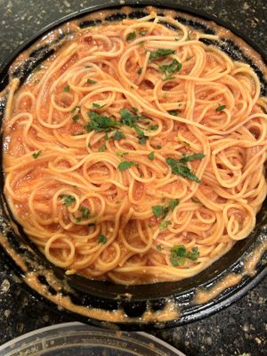 Vegan vodka sauce with angel hair   at That Pizza Place in Levittown