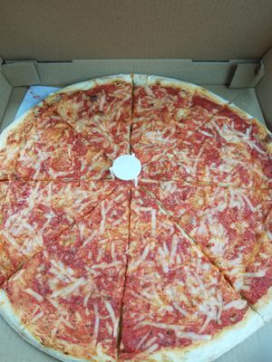 Large vegan cheese pizza at That Pizza Place in Levittown