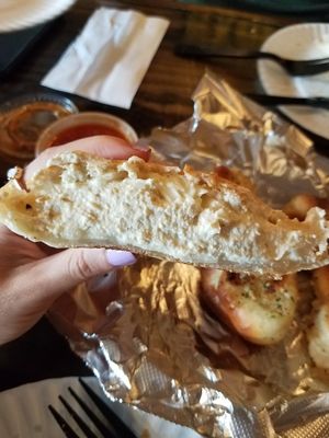 Vegan calzone at That Pizza Place in Levittown