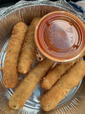 Mozzarella Sticks at That Pizza Place in Levittown