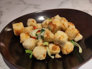 Fried Tofu Cubes at China Red in Guernsey