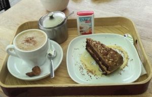 BIO coffee and cake at Veg Art Natural Food in La Palma