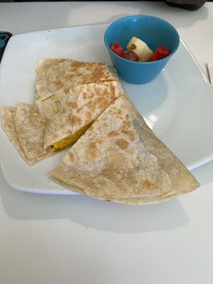 Just Egg and avocado quesadilla  at The Local in Prescott