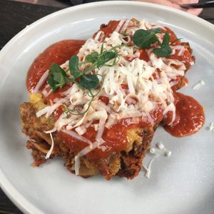 Non beef lasagna  at Nagev in Evandale