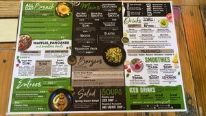 Menu as of Jan 2021 at Nagev in Evandale