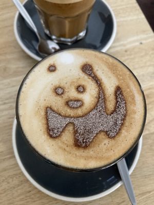 Dirty Chai w/ soy milk  at Nagev in Evandale