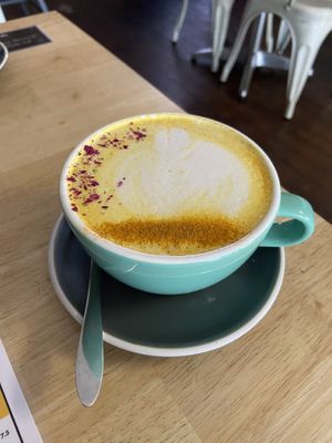 Golden latte  at Nagev in Evandale