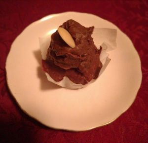 Vegan chocolate cupcake at Nagev in Evandale