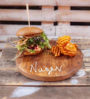 Mexican burger 🍔  at Nagev in Evandale