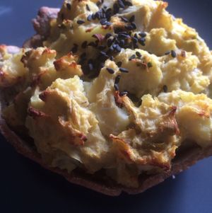 Potato and artichoke pie at Mr Black Juicery in Berwick