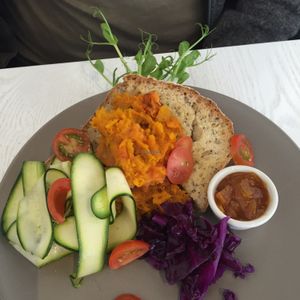 pumpkin toast at Mr Black Juicery in Berwick