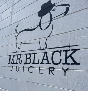 Signage   at Mr Black Juicery in Berwick