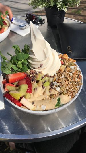 Peanut butter smoothie bowl  at Mr Black Juicery in Berwick