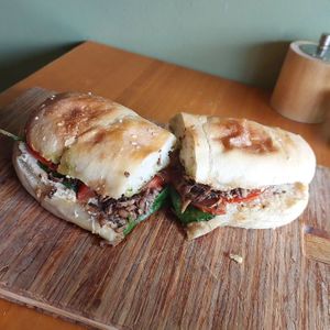 Pulled mushroom panini at Chosen Bean Cafe & Coffee Roaster in Ferntree Gully