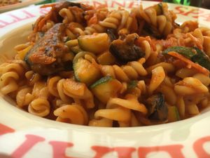 Vegetarian pasta  at Ateliê 47 in Silves