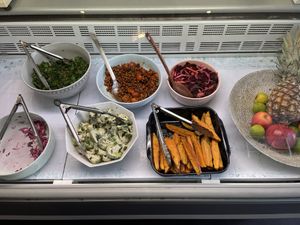 Salad bar  at Paradise Plantbased in North West London