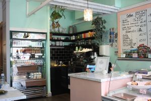 inside the cafe at Paradise Plantbased in North West London