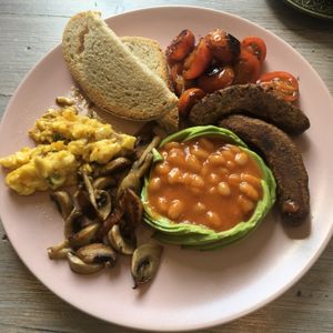 Cooked breakfast - very good  at Paradise Plantbased in North West London