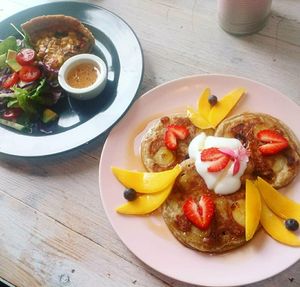 Amazing pancakes and quiche at Paradise Plantbased in North West London