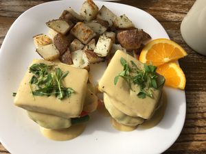 Eggs Benny  at Grow Your Roots Cafe in Ottawa