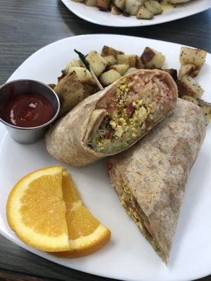 Mexican Breakfast Wrap at Grow Your Roots Cafe in Ottawa