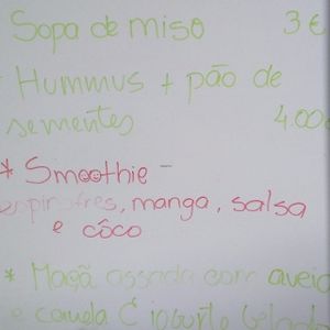 Daily menu at Raw - Comida & Granel in Porto