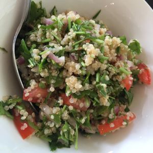 Side of Quinoa at Greg Cafe in Tiberias
