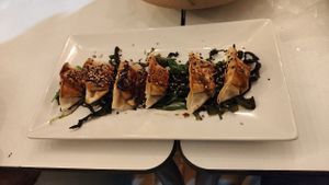 Gyozas de verdures at All You Eat is Love in Barcelona