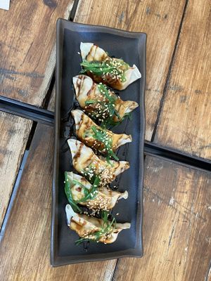 Gyozas de verduras   at All You Eat is Love in Barcelona