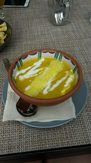 Coconut-Carrot-Soup at All You Eat is Love in Barcelona