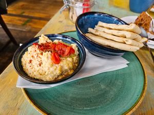 hummus at Pico Lounge in Glossop