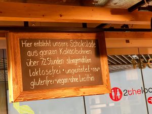 sign at Naturkostbar in Bern