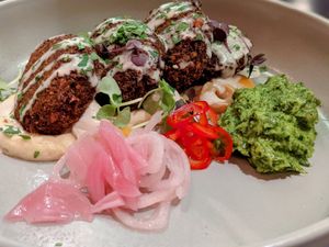 Vegan tasting menu one of 6 courses at EVO Restaurant and Bar in Portland