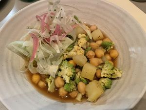 Chickpea dish  at EVO Restaurant and Bar in Portland