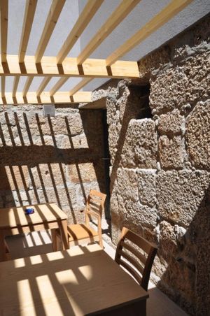 Open air part in the back at 1881 Cervejaria in Amarante