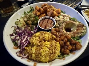 Spicy Buddha bowl - no spice!  at 49th State Brewing Co in Anchorage