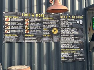 Located in the container store front at the lower level. Next to the Wild Scoops container. at 49th State Brewing Co in Anchorage