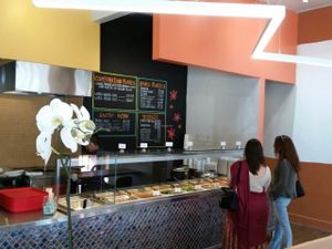 counter at Samosa House in Santa Monica